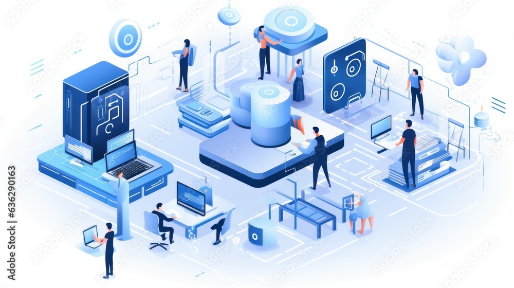 Modern IT Technology illustration Modern IT Technology illustration