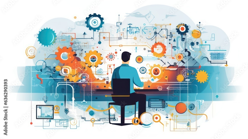 Modern IT Technology illustration Modern IT Technology illustration