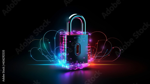Cybersecurity creative illustration, data protection, data privacy, high quality, ad, banner, poster, e-learning, background