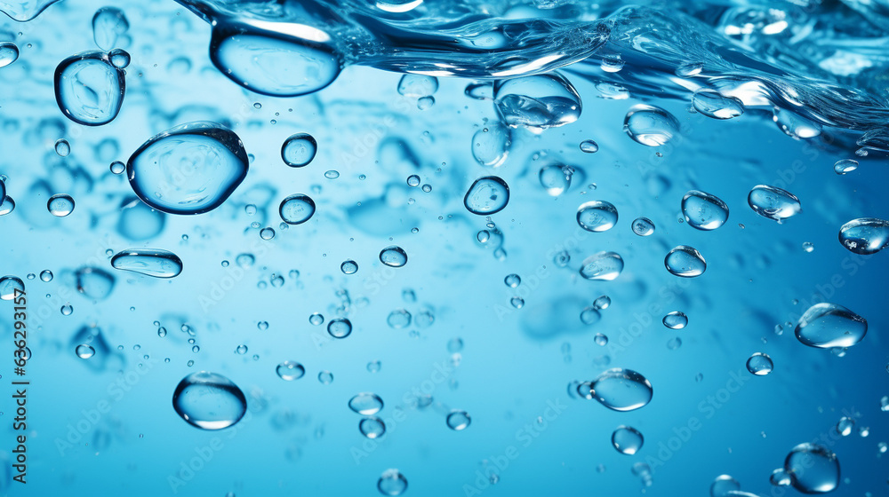 Vibrant water splashes texture, serving as a background banner wallpaper - A detailed close-up view of bubbling water, with water droplets splashing upward. Vibrant water splashes texture, serving as a background banner wallpaper - A detailed close-up view of bubbling water, with water droplets splashing upward.
