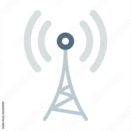 5G Signal Tower or Antenna modern icon - Electromagnetic Pollution vector concept sign.telecommunication service color icon vector. telecommunication service sign. isolated symbol illustration