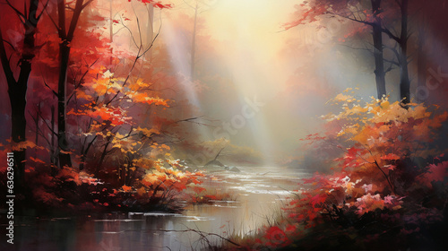 Beautiful autumn landscape. High quality illustration © NeuroSky