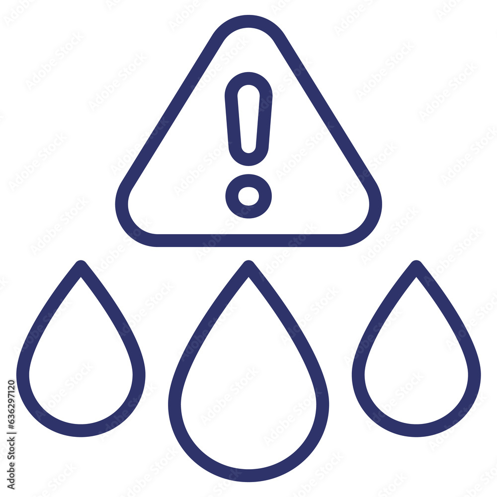 water contamination line icon on white water contamination line icon on white