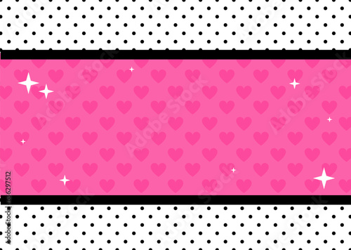 Abstract pink background with hearts vector illustration. Abstract pink background. Decoration banner themed Lol surprise doll girlish style. Invitation card template
