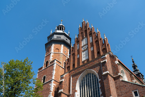 Corpus Christi Basilica in Krakow, Poland. Bazylika Bożego Ciała w Krakowie. Gothic church in Kazimierz district of Cracow. Kraków Jewish Quarter. photo