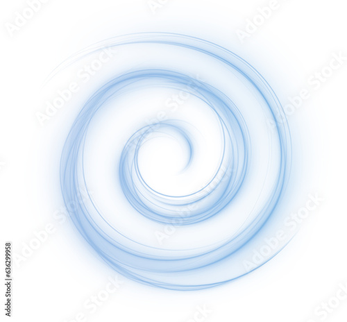 White background isolated. Format Png Curve light effect of neon line. Luminous blue spiral png. Element for your design, advertising, postcards, invitations, screensavers, websites, games. 