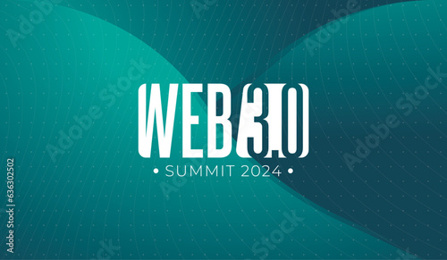 logo graphic design of annual event summit and title made for new Technology, blockchain, cryptocurrency and Web 3.0 - annual convention for web 3