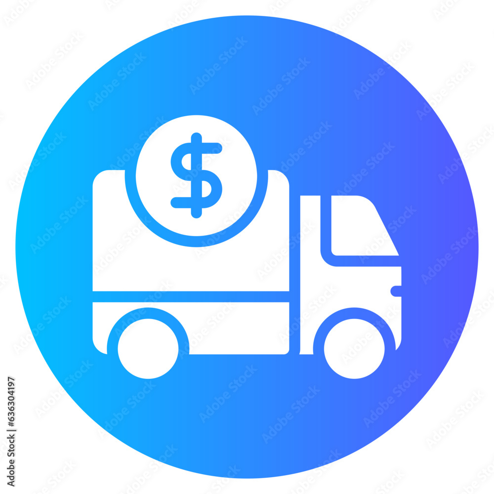 money transport gradient icon