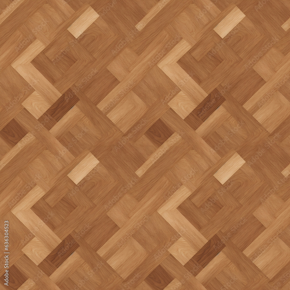 Floor wood parquet. Flooring wooden seamless pattern. Design laminate. Parquet rectangular tessellation. Floor tile parquetry plank. Hardwood tiles. Rectangles slabs brown wooden. texture background