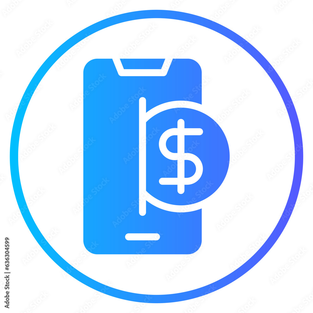 Obraz premium smartphone gradient icon