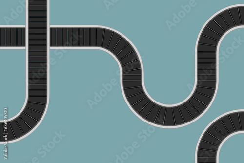 Top view conveyors line, industry business