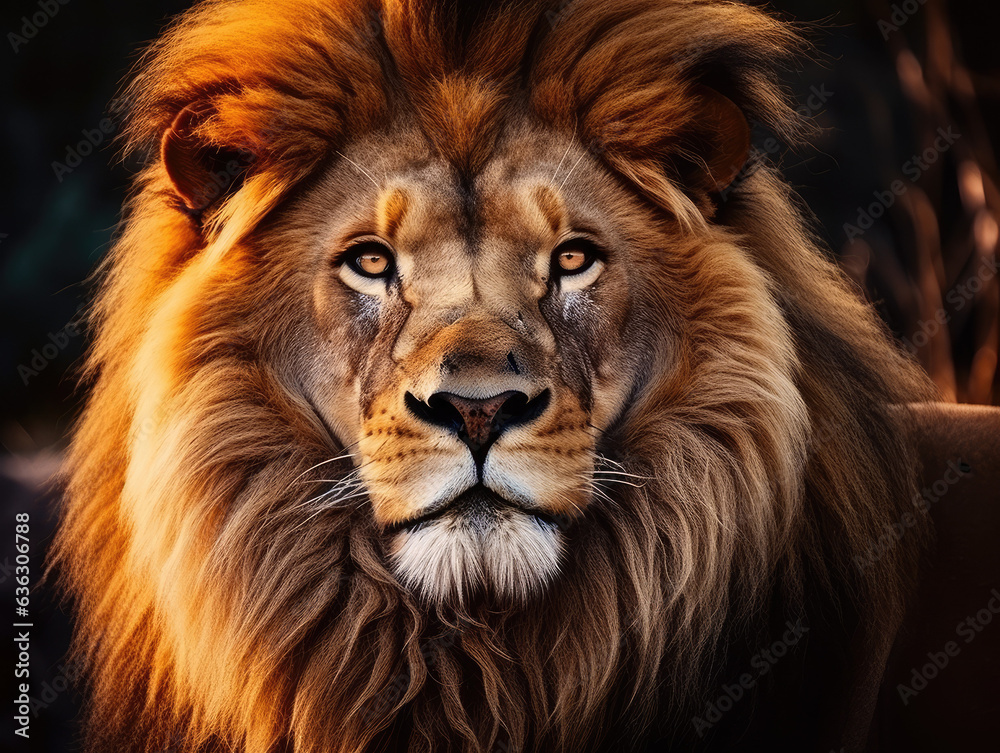 Majestic Lion in the Wild Created with Generative AI	