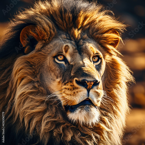 Majestic Lion in the Wild Created with Generative AI 