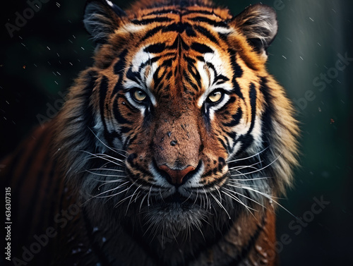 Stunning Tiger Close-Up Portrait in Natural Habitat Created with Generative AI  © JJS Creative