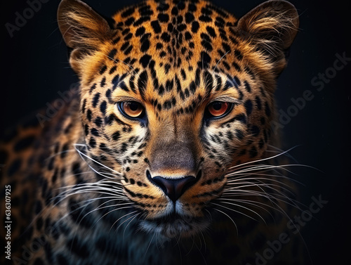 Majestic Jaguar Portrait Created with Generative AI 