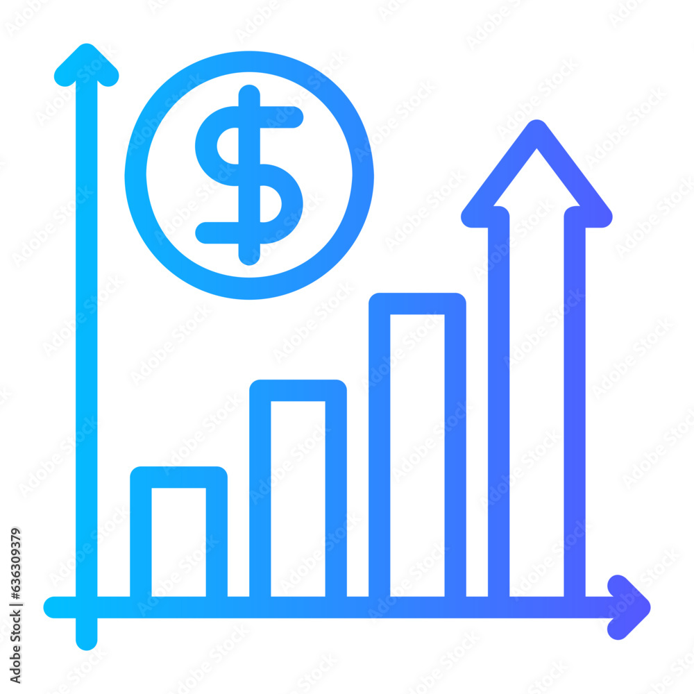 growth gradient icon growth gradient icon