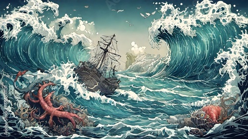 Sea Monster Background Very Creepy	
