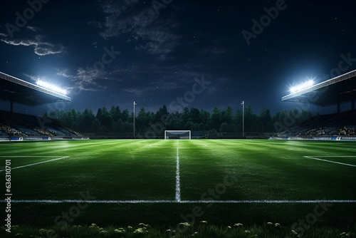 stadium lights at night generated AI © natalystudio