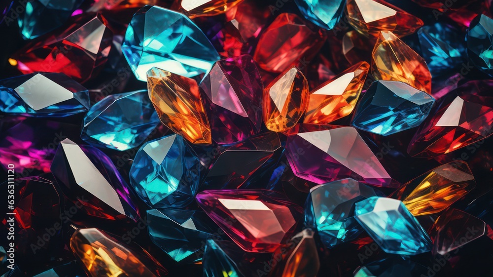 Colorful diamond background created with Generative AI