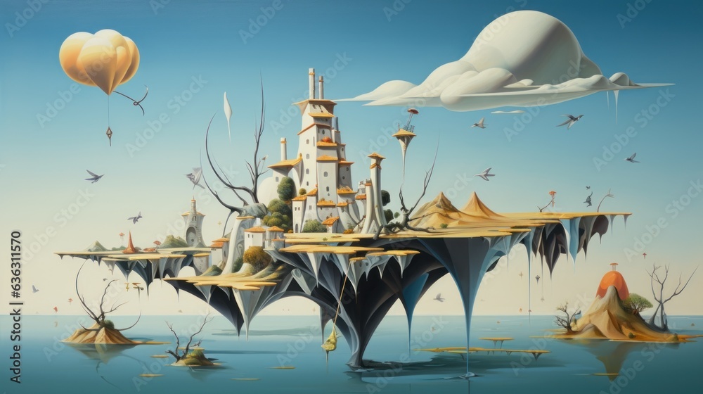 Obraz premium boat on the river. Generative AI