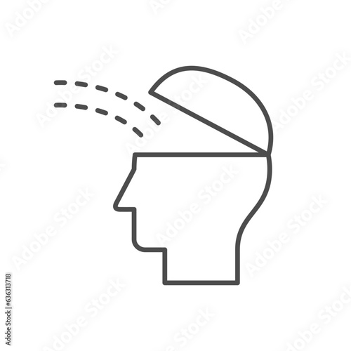 Knowledge transfer line outline icon