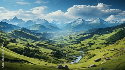 Captivating Alpine Sceneries: Embrace the Majestic Mountains and Pristine Nature, generative AI ©  Fototrailer 3