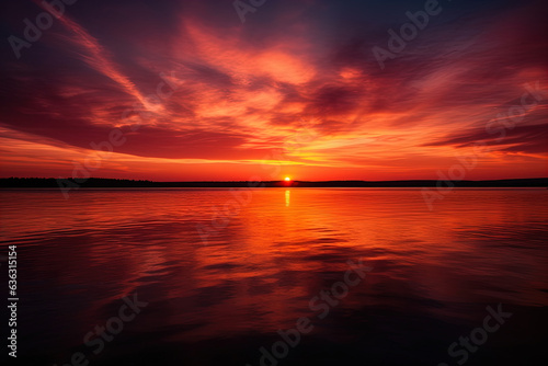 Sunset at the lake © Umka art