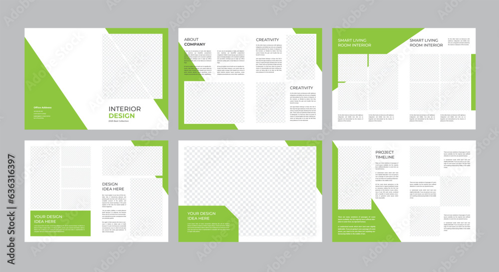 12 Page Interior Brochure Template 