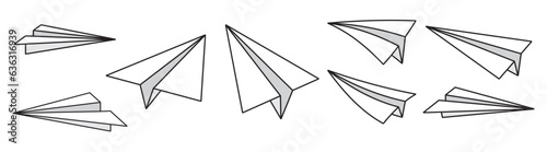 paper plane origami send, share icon