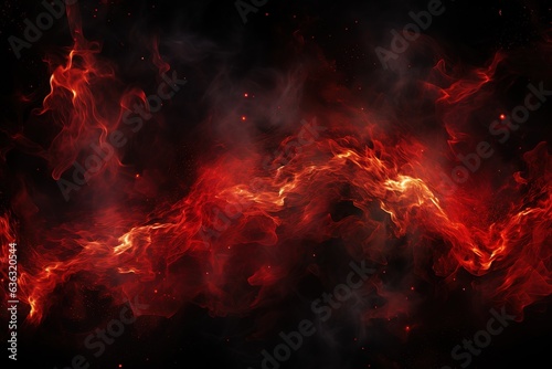 Abstract red smoke background for product photography, horizontal. Tabletop immitation