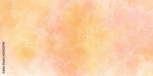 Texture of orange wall watercolor background with space abstract watercolor background red, orange wall grunge background. Light orange bright colorful background with vintage grunge background.