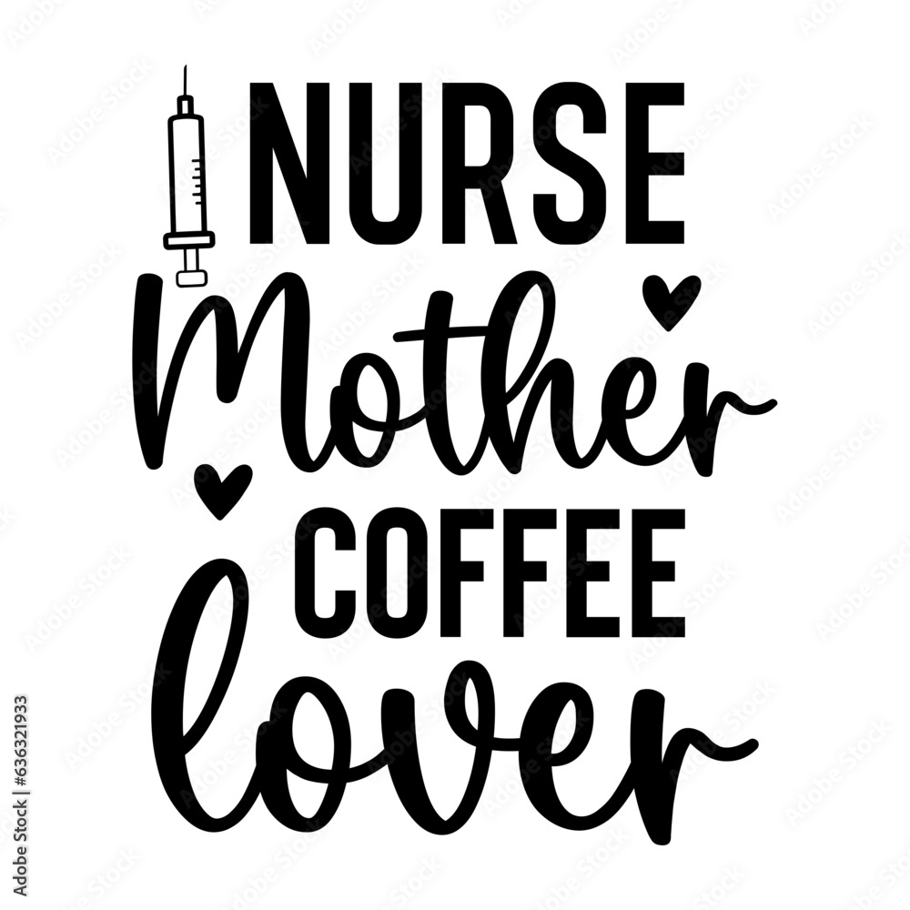Obraz premium Nurse Mother Coffee Lover
