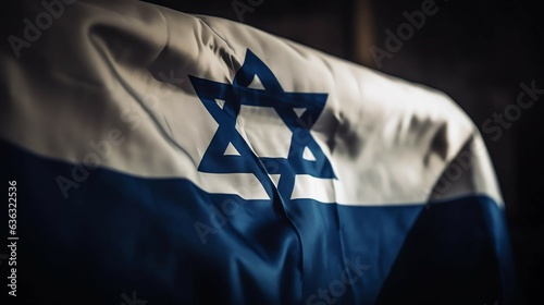 ISRAEL flag waving Generative AI photo