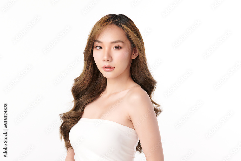 Beautiful young asian woman with clean fresh skin on white background, Face care, Facial treatment, Cosmetology, beauty and spa, Asian women portrait. Beautiful young asian woman with clean fresh skin on white background, Face care, Facial treatment, Cosmetology, beauty and spa, Asian women portrait.