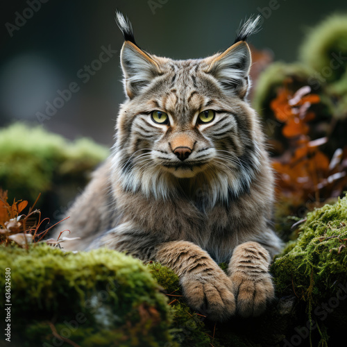 A rare lynx is resting, Background, Illustrations, HD © ACE STEEL D