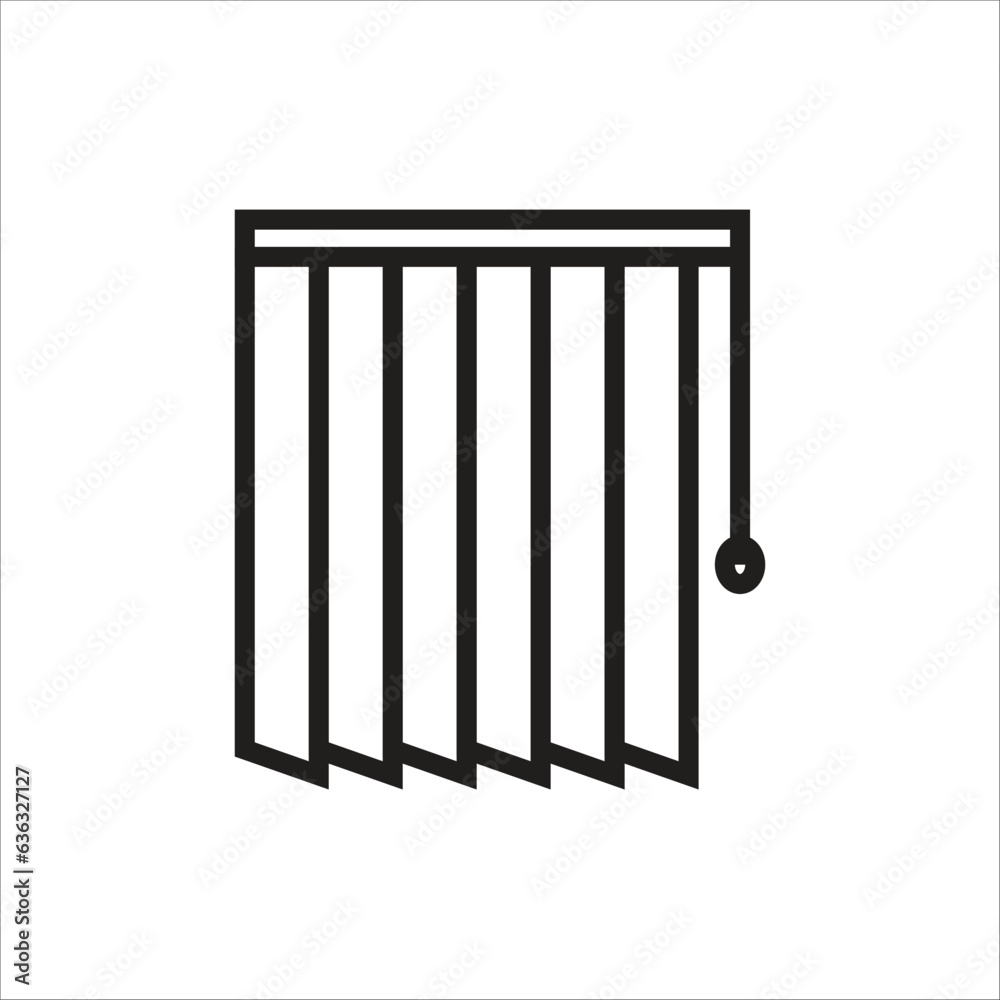 curtain vector icon line template curtain vector icon line template