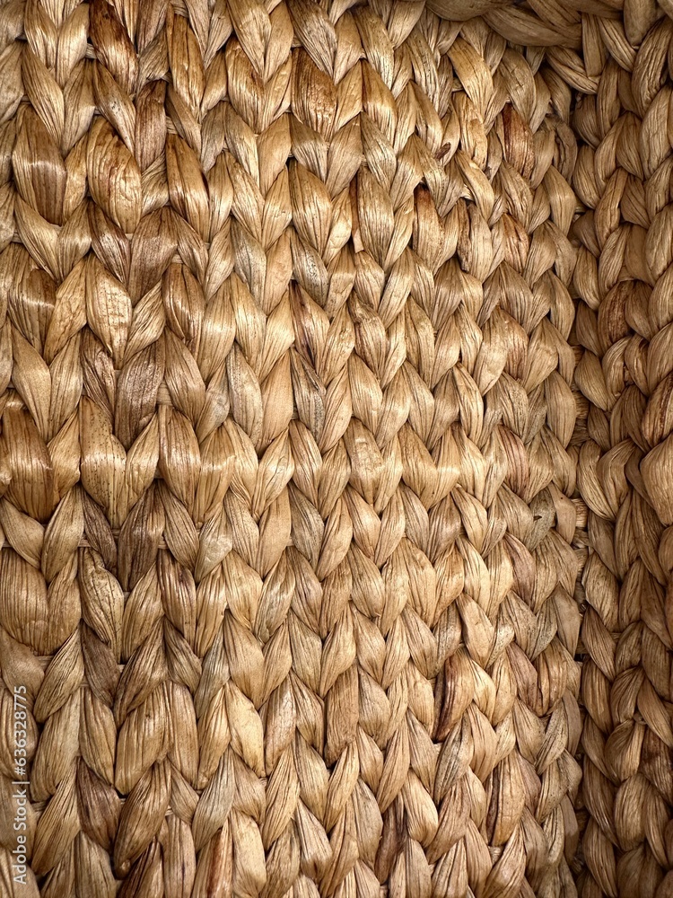 close up of texture of rattan as a background