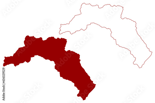 Leventina District (Switzerland, Swiss Confederation, Republic and Canton of Ticino, Tessin) map vector illustration, scribble sketch Bezirk Leventina map photo