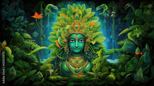 Ancient Hindu God Vishnu