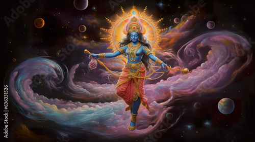 Ancient Hindu God Vishnu