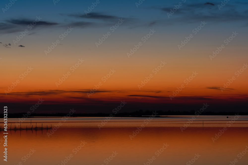 Fototapeta premium Tramonto da Cavallino - Treporti, Venezia