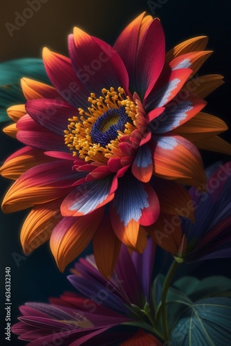 red and yellow flower