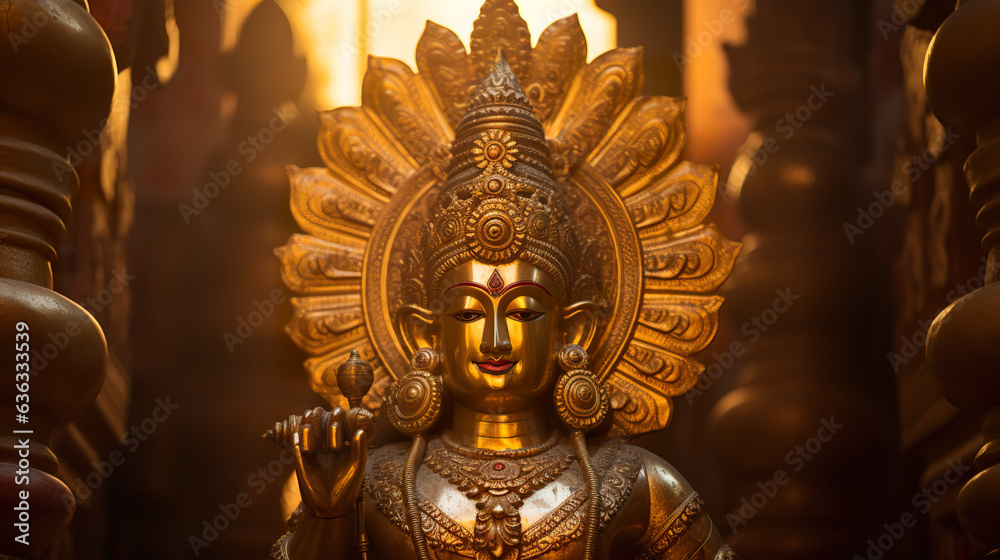 Obraz premium Ancient Hindu God Brahma
