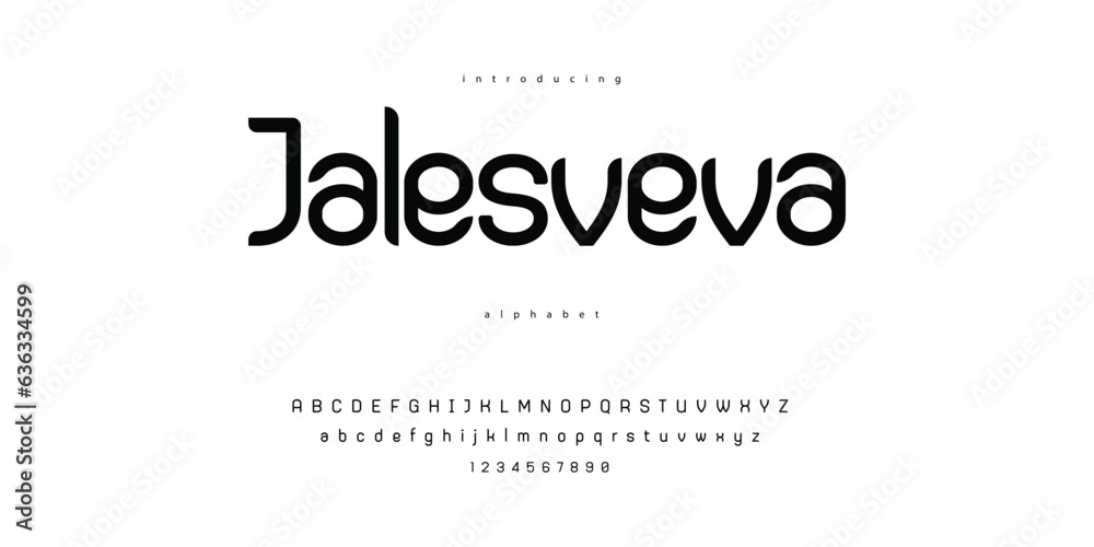 Clean Sans Serif Font Alphabet Typeface Rounded