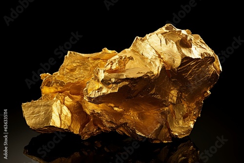 A solid 24-karat gold nugget. Generative AI