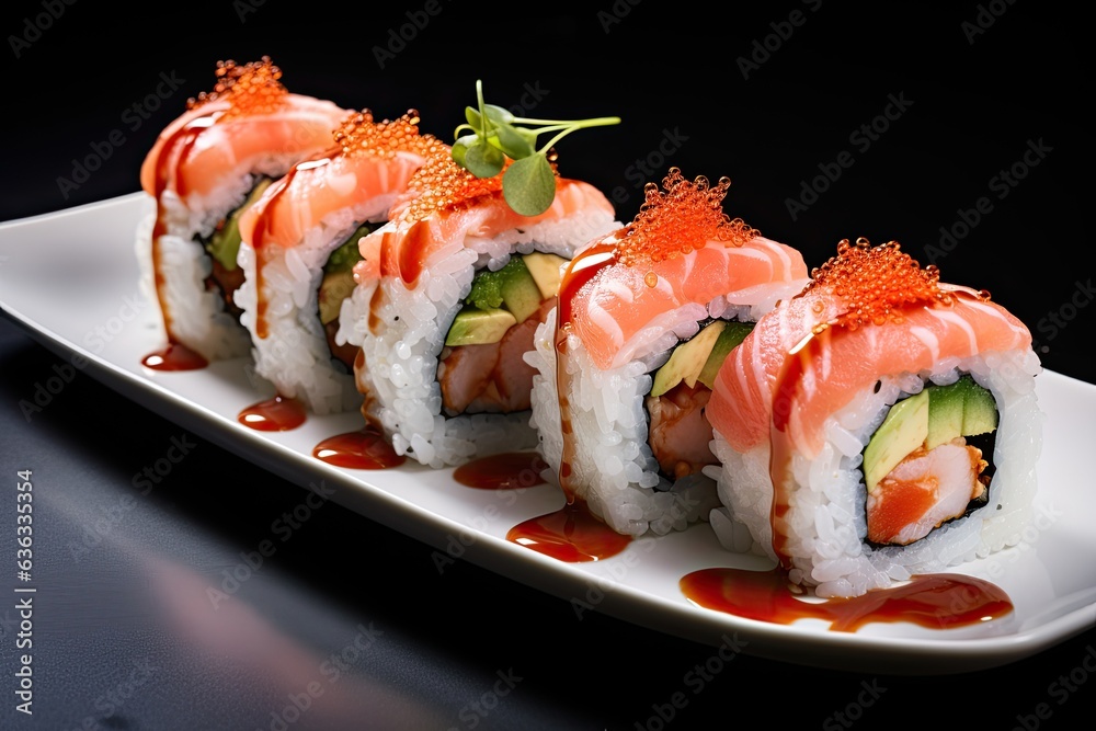 lobster sushi isolated on white background lobster sushi isolated on white background