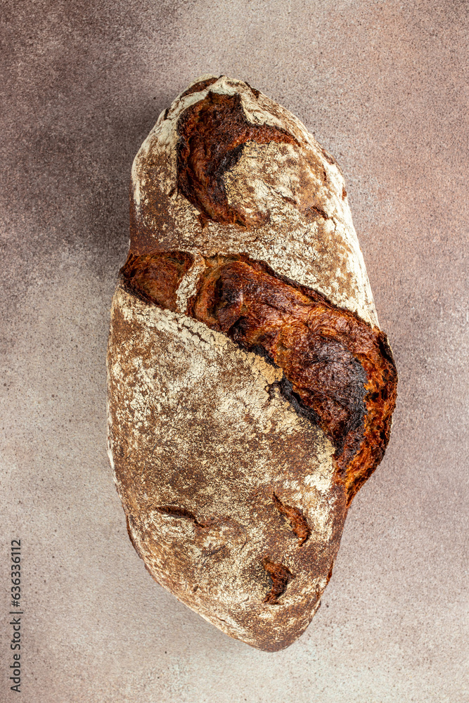 freshly baked bread on a light background, organic healthy products. Detox and clean diet concept. vertical image. top view. place for text freshly baked bread on a light background, organic healthy products. Detox and clean diet concept. vertical image. top view. place for text