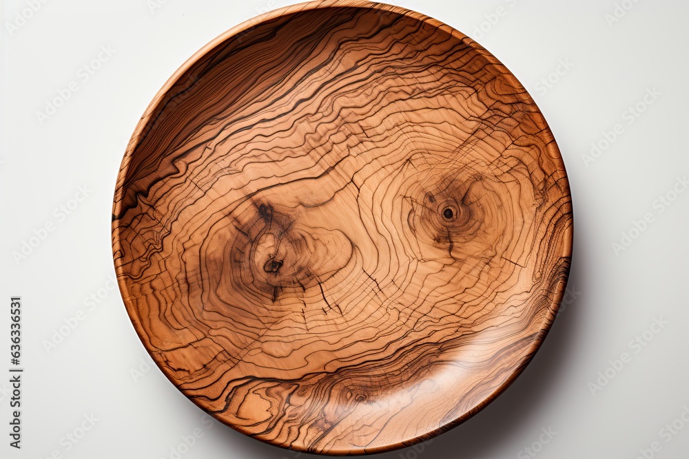 wood plate on white background wood plate on white background