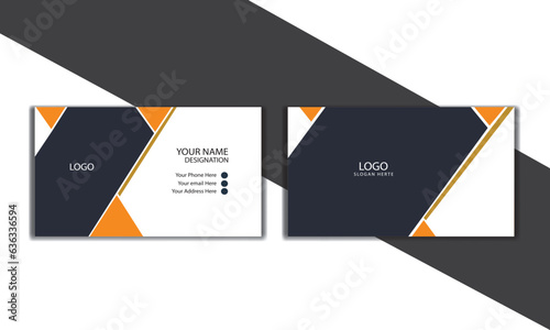 Modern shape and clean color . illustration vector design. Creative business card template. Double sided business card template