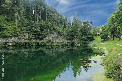Fototapeta Naklejka Na Ścianę i Meble -  Lago Smeraldo, Val di Non, Trentino Alto Adige